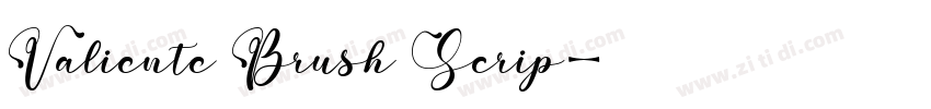 Valiente Brush Scrip字体转换